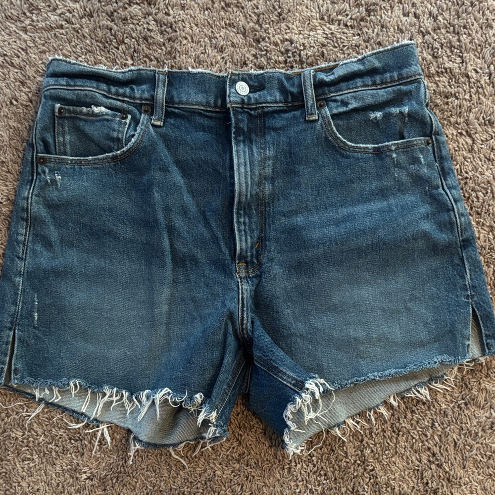 Abercrombie & Fitch Dark Blue Jean Shorts